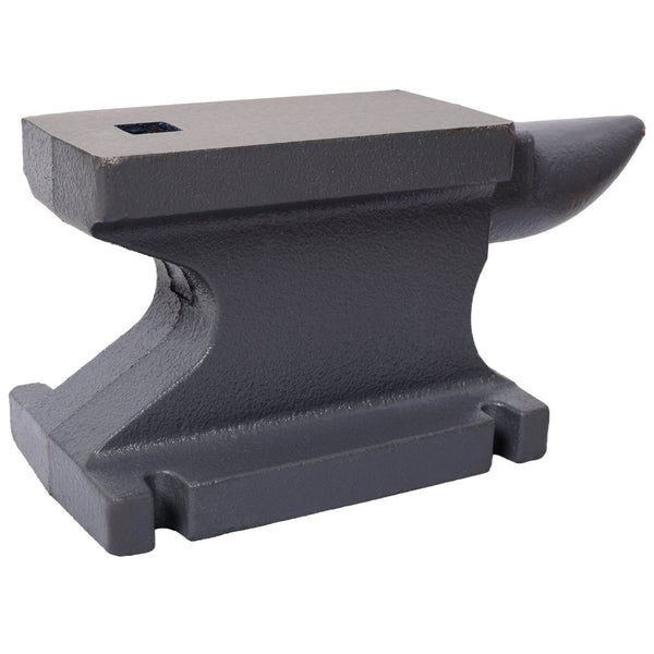 English Elm 55lb(25kg)cast Iron Anvil with Square Horn Hardy Hole and Polished Forging Surface W465P332137