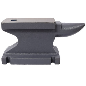 English Elm 55lb(25kg)cast Iron Anvil with Square Horn Hardy Hole and Polished Forging Surface W465P332137