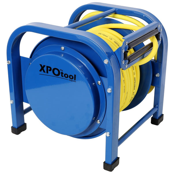 English Elm Retractable Steel Air Hose Reel 100 Foot Spring Driven Heavy Duty Shop Grade W465P332870