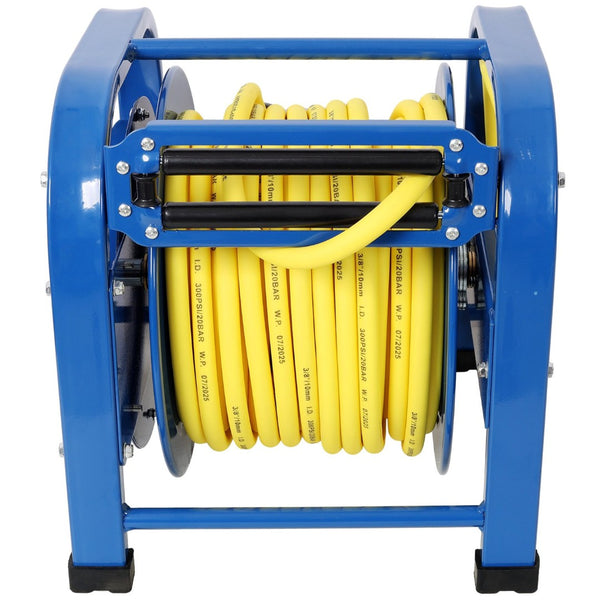 English Elm Retractable Steel Air Hose Reel 100 Foot Spring Driven Heavy Duty Shop Grade W465P332870
