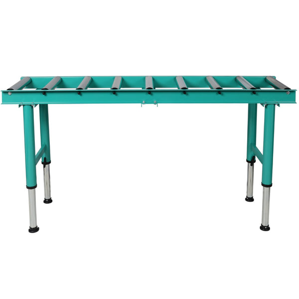 English Elm 9 Roller Adjustable Conveyor Stand Heavy Duty Chrome Industrial Workshop 440 Lb W465P337822