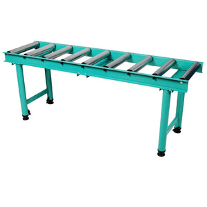 English Elm 9 Roller Adjustable Conveyor Stand Heavy Duty Chrome Industrial Workshop 440 Lb W465P337822