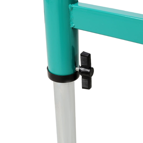 English Elm 9 Roller Adjustable Conveyor Stand Heavy Duty Chrome Industrial Workshop 440 Lb W465P337822