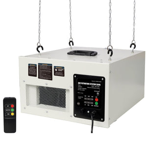 English Elm Remote-controlled Workshop Air Filtration System with Timer 400 Cfm Ceiling Mount Etl W465P339546