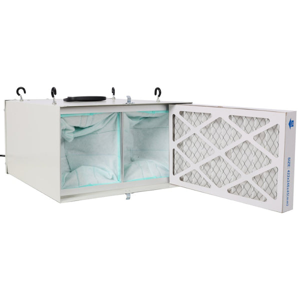English Elm Remote-controlled Workshop Air Filtration System with Timer 400 Cfm Ceiling Mount Etl W465P339546