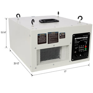 English Elm Remote-controlled Workshop Air Filtration System with Timer 400 Cfm Ceiling Mount Etl W465P339546