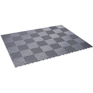 English Elm 25pcs Polypropylene Interlocking Drainage Floor Tiles for Garage Patio Shower Areas Gray W465P347246