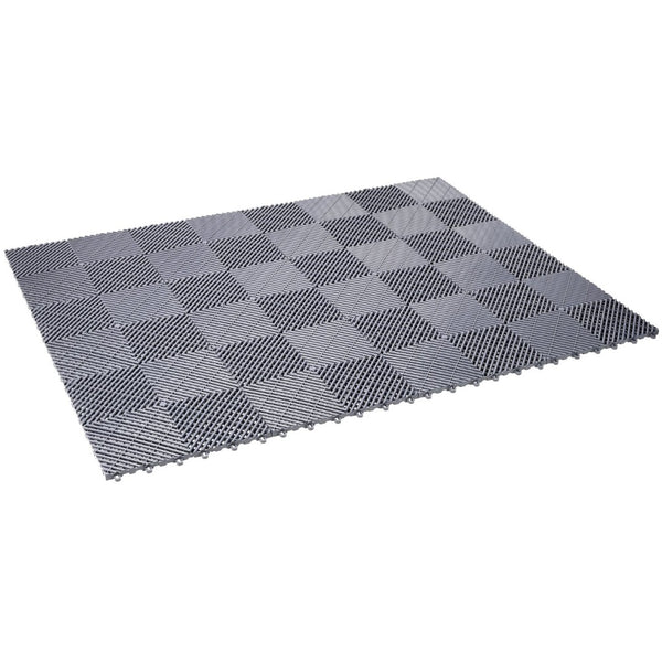 English Elm 25pcs Polypropylene Interlocking Drainage Floor Tiles for Garage Patio Shower Areas Gray W465P347246