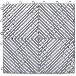 English Elm 25pcs Polypropylene Interlocking Drainage Floor Tiles for Garage Patio Shower Areas Gray W465P347246
