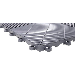 English Elm 25pcs Polypropylene Interlocking Drainage Floor Tiles for Garage Patio Shower Areas Gray W465P347246