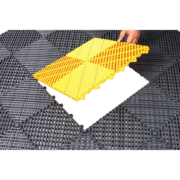 English Elm 25pcs Polypropylene Interlocking Drainage Floor Tiles for Garage Patio Shower Areas Gray W465P347246