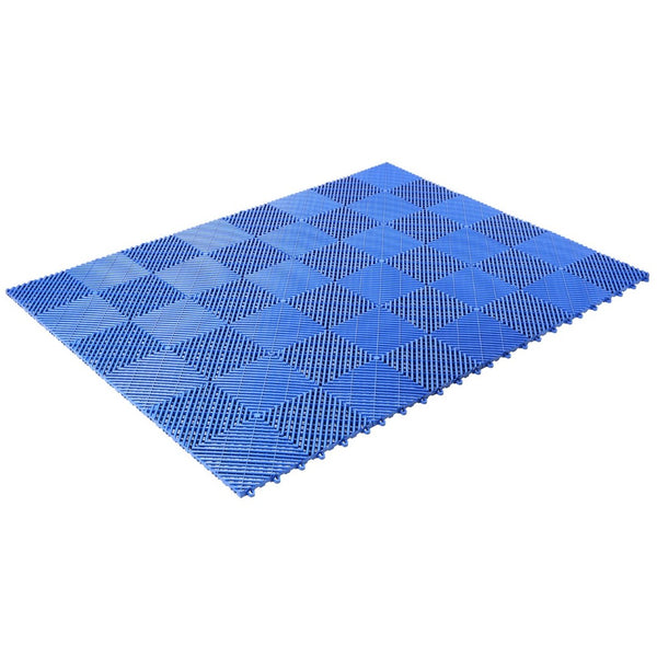 English Elm 25pcs Polypropylene Interlocking Drainage Floor Tiles for Garage Patio Shower Areas Blue W465P347247