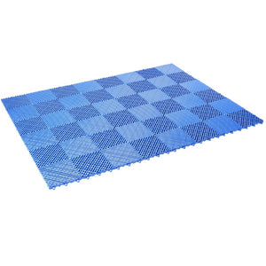 English Elm 25pcs Polypropylene Interlocking Drainage Floor Tiles for Garage Patio Shower Areas Blue W465P347247