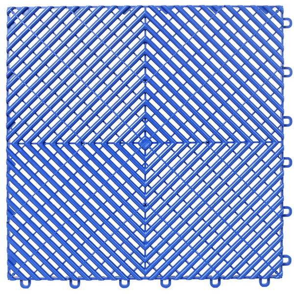 English Elm 25pcs Polypropylene Interlocking Drainage Floor Tiles for Garage Patio Shower Areas Blue W465P347247