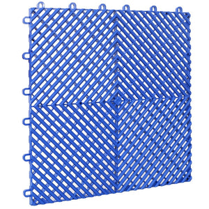English Elm 25pcs Polypropylene Interlocking Drainage Floor Tiles for Garage Patio Shower Areas Blue W465P347247