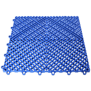 English Elm 25pcs Polypropylene Interlocking Drainage Floor Tiles for Garage Patio Shower Areas Blue W465P347247