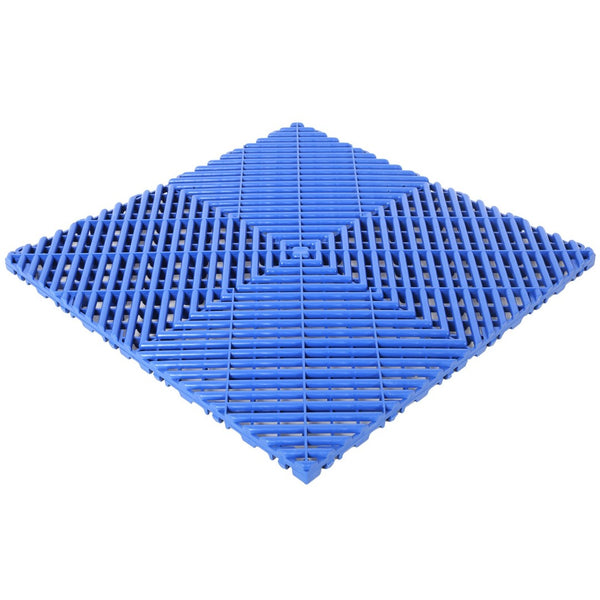 English Elm 25pcs Polypropylene Interlocking Drainage Floor Tiles for Garage Patio Shower Areas Blue W465P347247