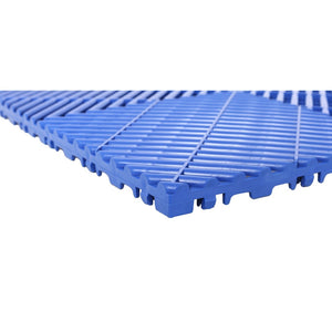 English Elm 25pcs Polypropylene Interlocking Drainage Floor Tiles for Garage Patio Shower Areas Blue W465P347247