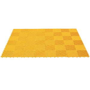 English Elm 25pcs Polypropylene Interlocking Drainage Floor Tiles for Garage Patio Shower Areas Yellow W465P347248