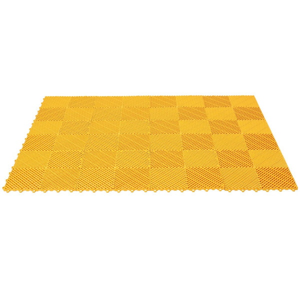 English Elm 25pcs Polypropylene Interlocking Drainage Floor Tiles for Garage Patio Shower Areas Yellow W465P347248