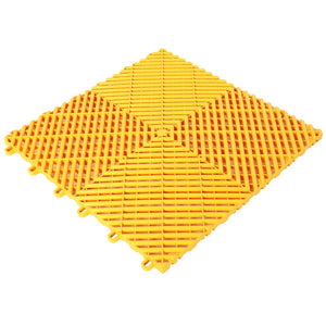 English Elm 25pcs Polypropylene Interlocking Drainage Floor Tiles for Garage Patio Shower Areas Yellow W465P347248