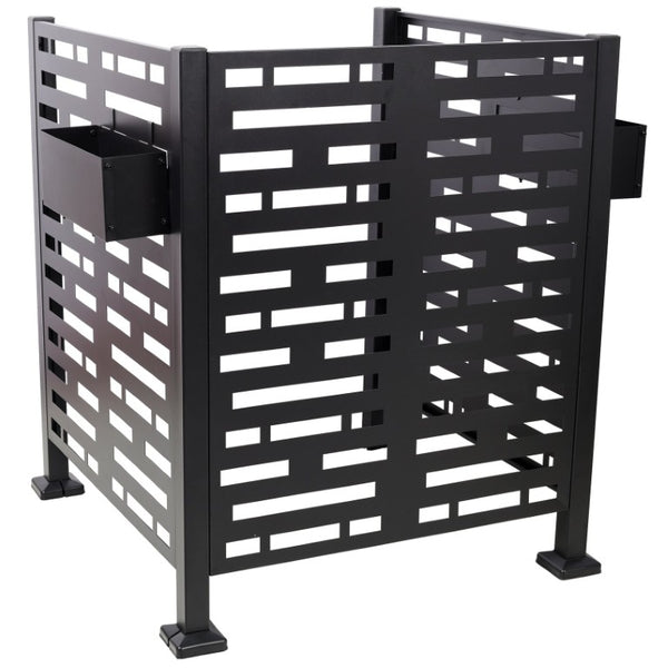 English Elm 3*3Ft Galvanized Steel Outdoor Privacy Screen with Planter Boxes for AC Units W465P347419