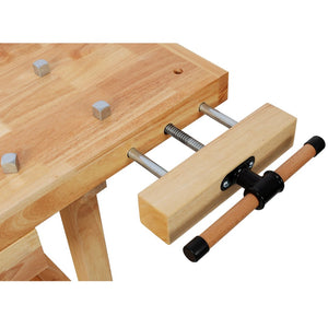 English Elm 48" Rubberwood Heavy Duty Workbench with Storage Drawers for Garage Workshop Use W465P366586