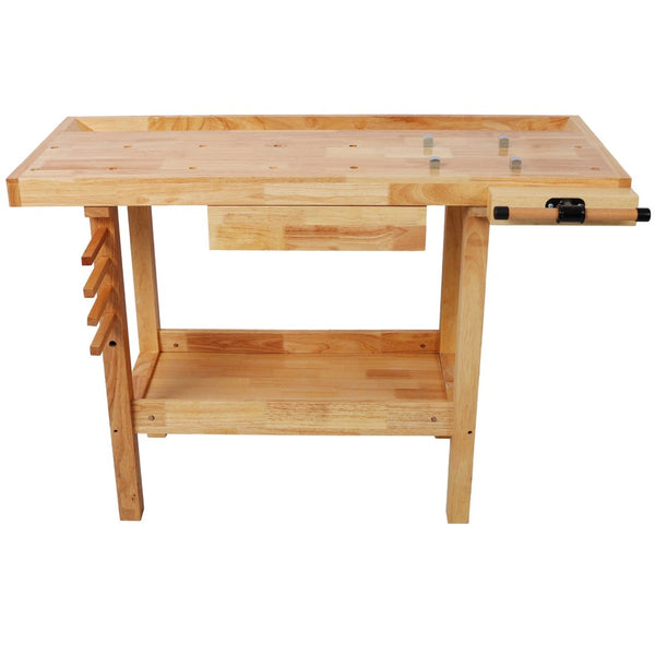 English Elm 48" Rubberwood Heavy Duty Workbench with Storage Drawers for Garage Workshop Use W465P366586