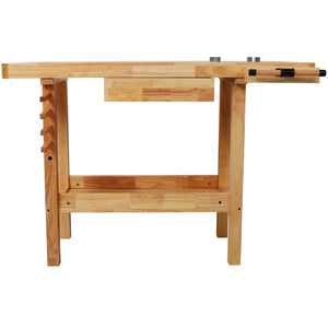 English Elm 48" Rubberwood Heavy Duty Workbench with Storage Drawers for Garage Workshop Use W465P366586