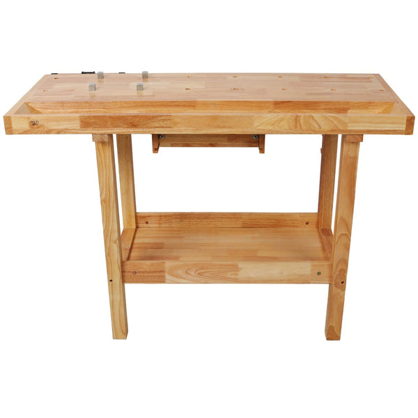 English Elm 48" Rubberwood Heavy Duty Workbench with Storage Drawers for Garage Workshop Use W465P366586