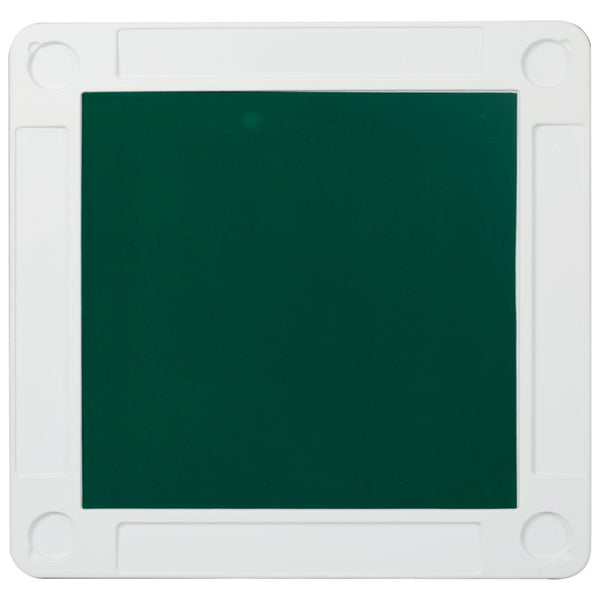 English Elm Square Folding Game Table with Green Felt Top Cup Holders and Chip Trays for 4 Players W465P367355