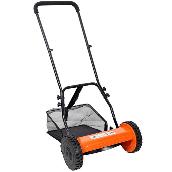 English Elm 14-Inch Five Blade Push Reel Mower with Scissor Cut Precision and Grass Catcher W465P369979