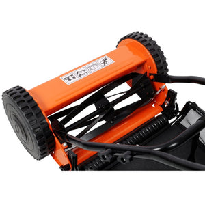 English Elm 14-Inch Five Blade Push Reel Mower with Scissor Cut Precision and Grass Catcher W465P369979