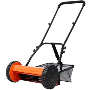 English Elm 14-Inch Five Blade Push Reel Mower with Scissor Cut Precision and Grass Catcher W465P369979