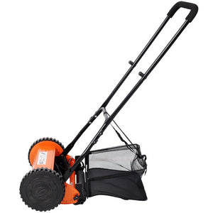 English Elm 14-Inch Five Blade Push Reel Mower with Scissor Cut Precision and Grass Catcher W465P369979
