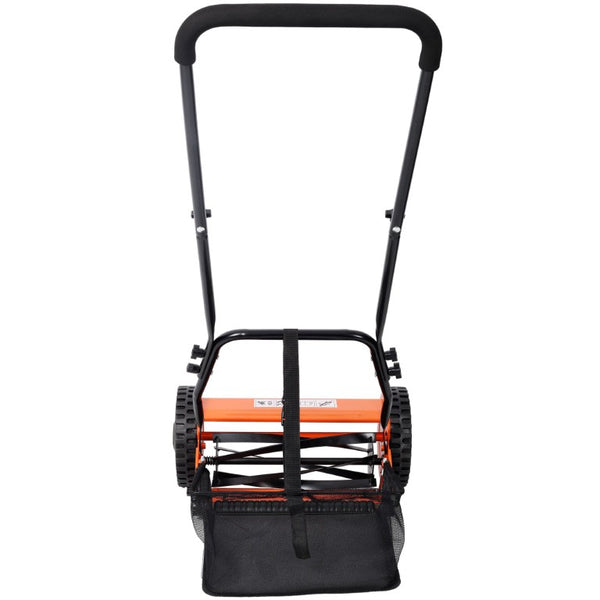 English Elm 14-Inch Five Blade Push Reel Mower with Scissor Cut Precision and Grass Catcher W465P369979