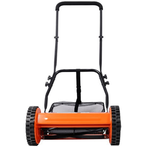 English Elm 14-Inch Five Blade Push Reel Mower with Scissor Cut Precision and Grass Catcher W465P369979