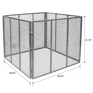 English Elm Large Powder Coated Steel Wire Mesh Compost Bin 172 Gallon Rust Resistant Garden W465P370172
