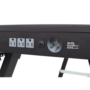 English Elm 8-in-1 Folding Workbench with Lockable Wheels Heavy Duty Abs Aluminum Garage Workshop W465P409117