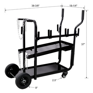 English Elm 2Pack Heavy Duty Furniture Movers with Ratchet Straps and Swivel Casters for Safe Transport Black 38.3 L x 19.2 W x 37 H W465P409157