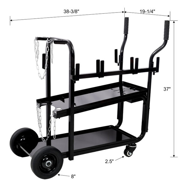 English Elm 2Pack Heavy Duty Furniture Movers with Ratchet Straps and Swivel Casters for Safe Transport Black 38.3 L x 19.2 W x 37 H W465P409157