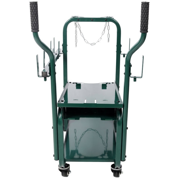English Elm Heavy Duty Rolling Welding Cart Two Tier Steel Trolley for MIG TIG ARC Plasma Cutter 38.3 L x 19.2 W x 37 H W465P409164