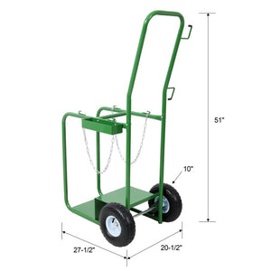 English Elm Heavy Duty Rolling Welding Cart Two Tier Steel Trolley for MIG TIG ARC Plasma Cutter 27.6 L x 20.5 W x 51.2 H W465P409984