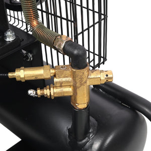 English Elm 6.5Hp Gas Wheelbarrow Air Compressor Cast Iron Twin Tank Jobsite Portable 143 PSI W465P422104