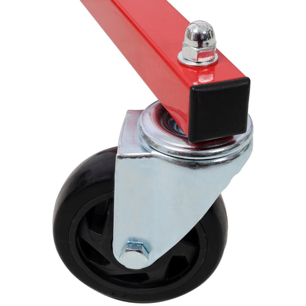 English Elm Mobile Rim Painting Stand Holds Four Alloy Wheels with 360 Degree Rotating Cone Mounts W465P429778