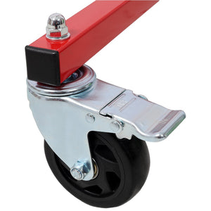 English Elm Mobile Rim Painting Stand Holds Four Alloy Wheels with 360 Degree Rotating Cone Mounts W465P429778