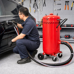 English Elm 28 Gallon Dustless Sandblaster with 1200w Vacuum Motor Abrasive Recycle Metal Prep W465P434424