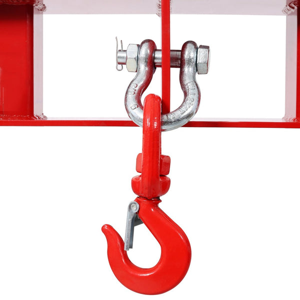 English Elm Heavy Duty Forklift Crane Hook Attachment 4400 Lb Steel Swivel Hoist Industrial W465P442608