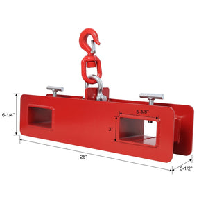 English Elm Heavy Duty Forklift Crane Hook Attachment 4400 Lb Steel Swivel Hoist Industrial W465P442608