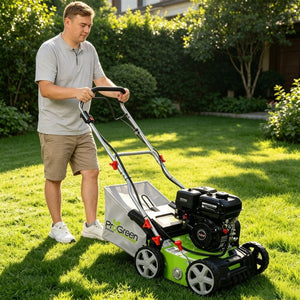 English Elm Progreen 7HP Gas Powered 2In1 Scarifier Aerator with 16 Inch Wide Cutting Path W465P480451